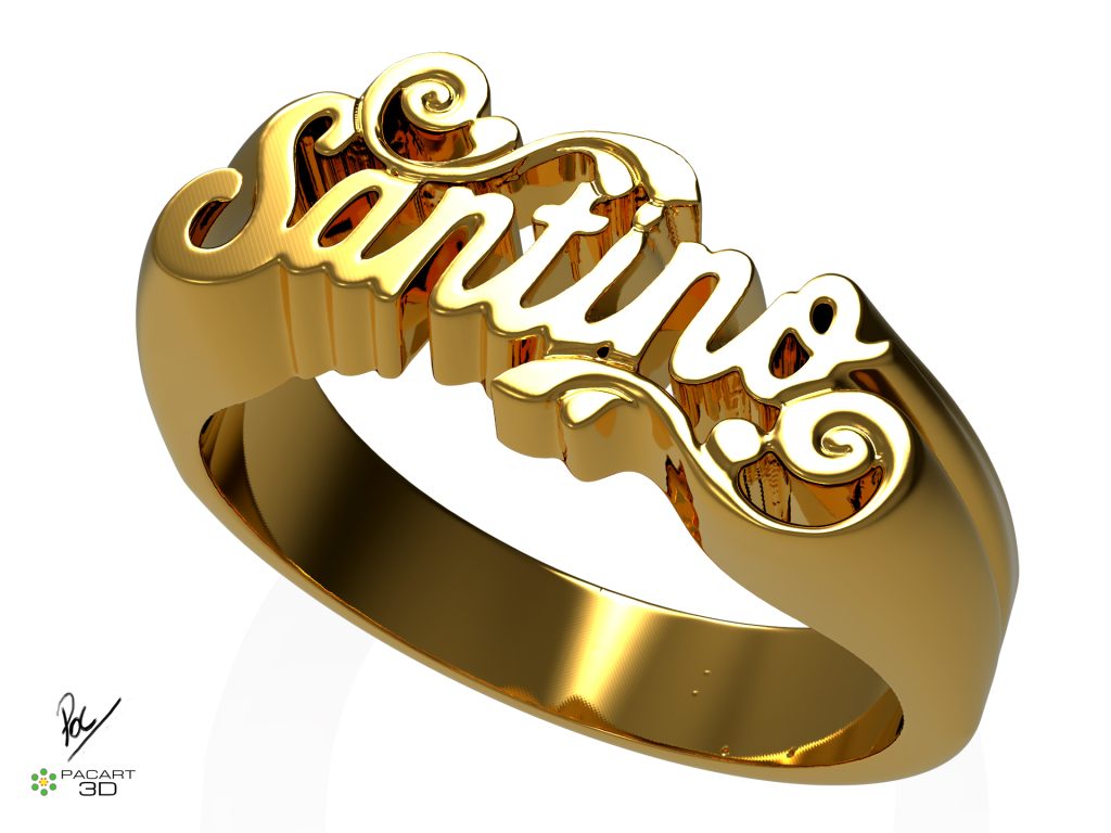 Santino con Ornatos oro amarillo 18k www.pacart3d.com