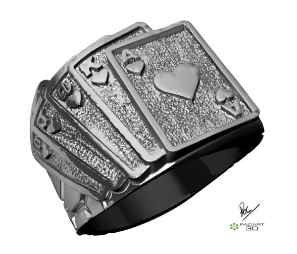 Anillo de Cartas De Poker para descargar en formato Stl y 3mf esculpido - Image 9