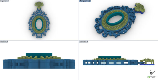 4 vistas de cera de modelaje pacart3d.com