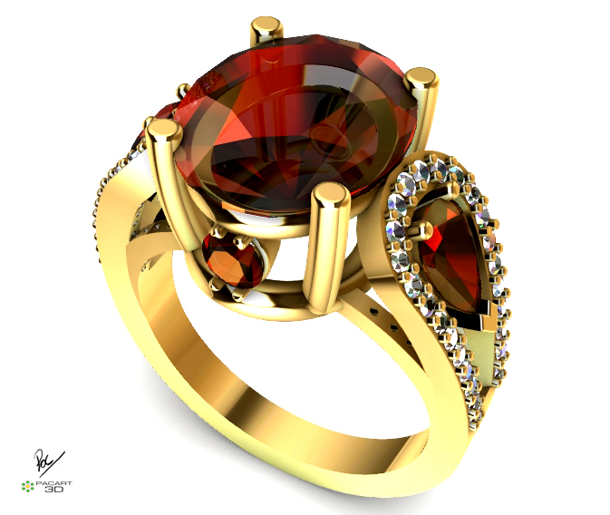 Anillo de compromiso o pedida de manos www.pacart3d.com