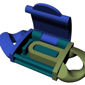 Sistema de Cierre para eslabones tipo cubanos almendrados de 27 mm completo con eslabones haciendo juego www.pacart3d.com