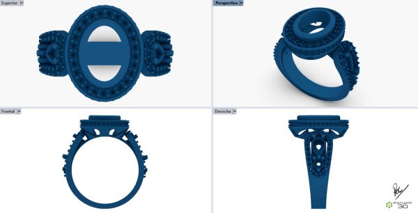 4 Vistas en Cera de Modelaje www.pacart3d.com