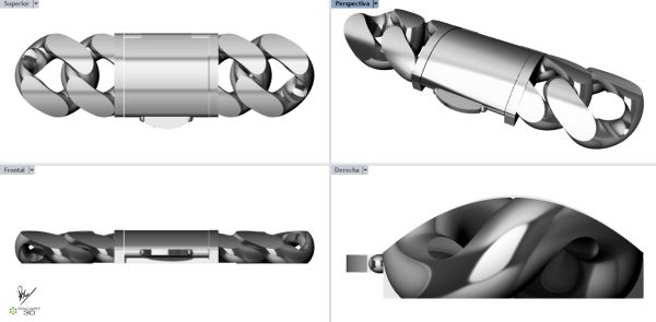 Eslabon y sistema de cierre www.pcart3d.com