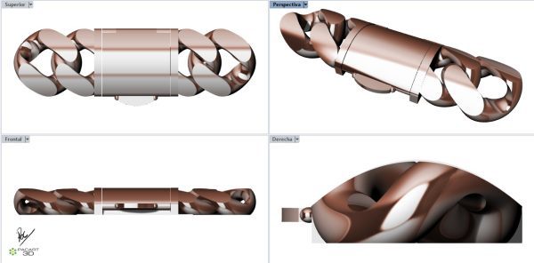 Eslabon y sistema de cierre www.pcart3d.com