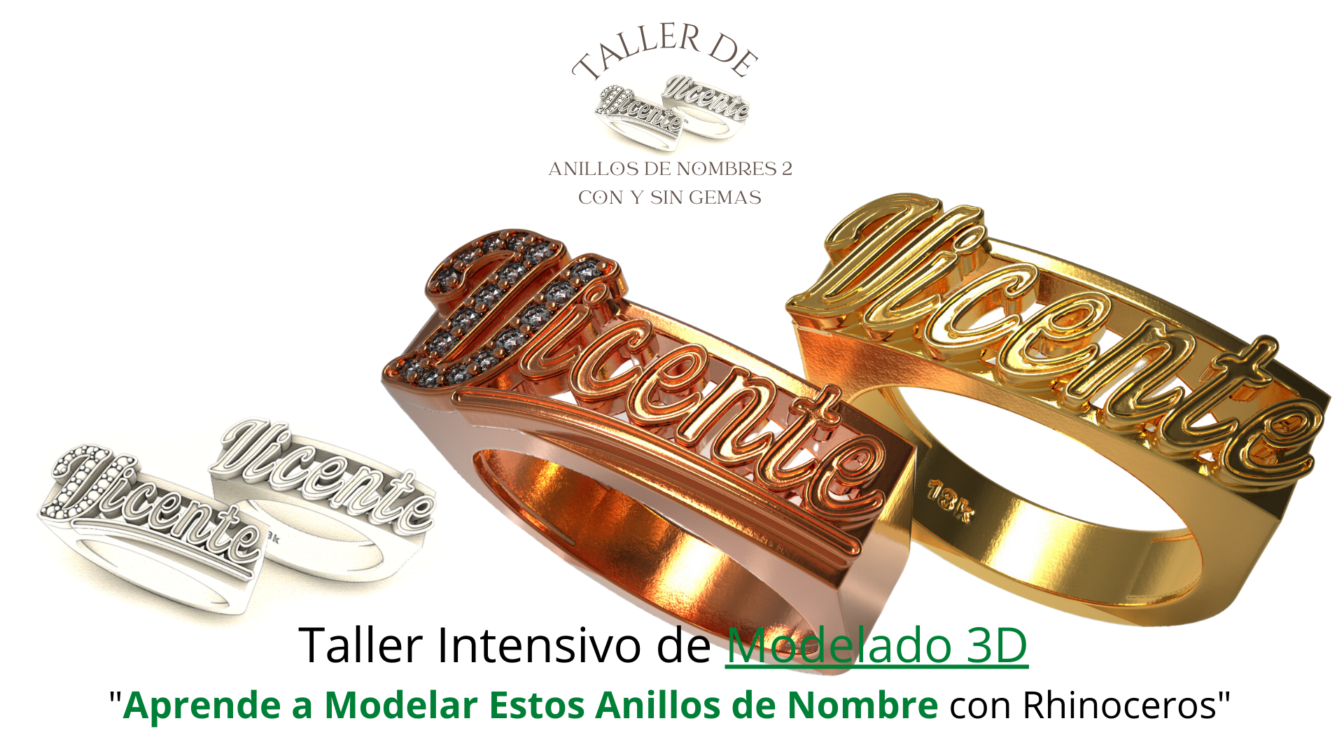 Aprende a Modelar De Manera Sencilla y practica estos Modelos de Anillos de Nombre