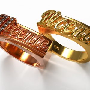 Curso de Anillos de nombre vaciados con gemas y sin gemas www.pacart3d.com