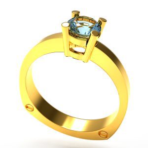 Escena anillo 5 mm Solitario www.pacart3d.com