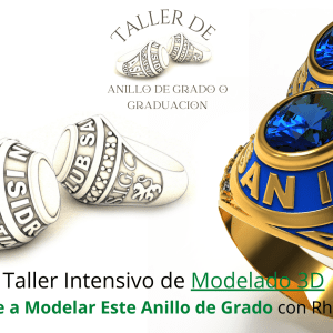 Curso de Modelado de Anillo de Grado o Graduacion con apoyo paso a paso www.pacart3d.com