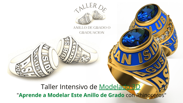 Curso de Modelado de Anillo de Grado o Graduacion con apoyo paso a paso www.pacart3d.com