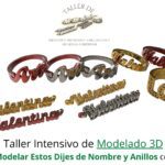 Curso de Modelado de Dijes de Nombre con y sin gemas y Modelado de anillos de nombre alrededor con y sin gemas www.pacart3d.com